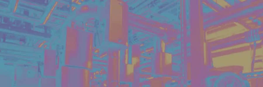 Thermal camera view of pharmaceutical plant room