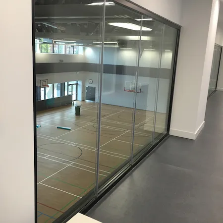 Kilmarnock College gym viewed from first floor